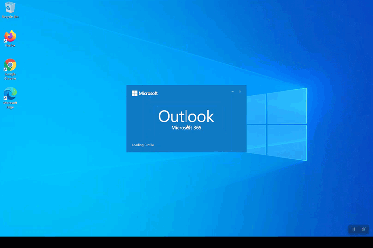 Animation of signing in to Outlook with Duo prompt