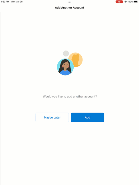 animation of Outlook app opening