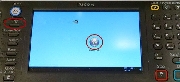 Pharos icon in Multi Function Printer display pane