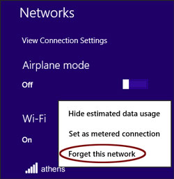 Forget this network option