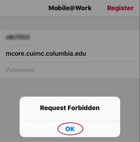 MobileIron Request Forbidden error