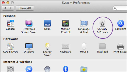 Security and Privacy in System Preferences